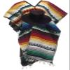 SHARPSHOOTER Clint Eastwood XL Western Black Cowboy Hat & Multicolor Poncho Set view 1