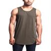 VICTORIOUS Solid Color Long Length Curved Hem Tank Top TT47 - Olive - 3X-Large - G14B view 1