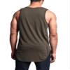 VICTORIOUS Solid Color Long Length Curved Hem Tank Top TT47 - Olive - 3X-Large - G14B view 2