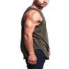 VICTORIOUS Solid Color Long Length Curved Hem Tank Top TT47 - Olive - 3X-Large - G14B view 4