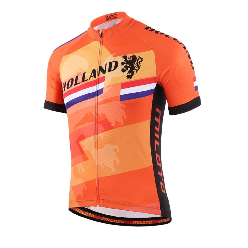 Uriah Men's Cycling Jersey Short Sleeve Reflective Holland Style Size 4XL(CN)