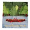 AES 12x18 Lakeside Canoe Boat Welcome Sleeved Garden 12"x18" Flag view 1