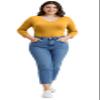 Emmalise Women's Casual Basic V-Neck Tshirt Long Sleeves Tee Top - Mustard, L view 2