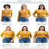Emmalise Women's Casual Basic V-Neck Tshirt Long Sleeves Tee Top - Mustard, L view 3