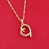 24K Gold Plated Rhinestone Pendant Heart Necklace Jewelry view 3
