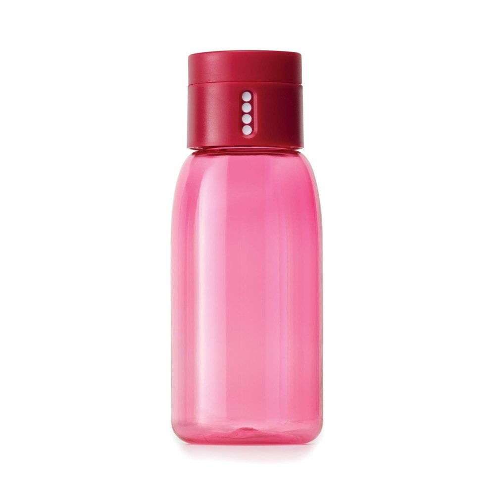 Joseph Joseph Dot Hydration Tracking Water Bottle, Pink, 400 ml