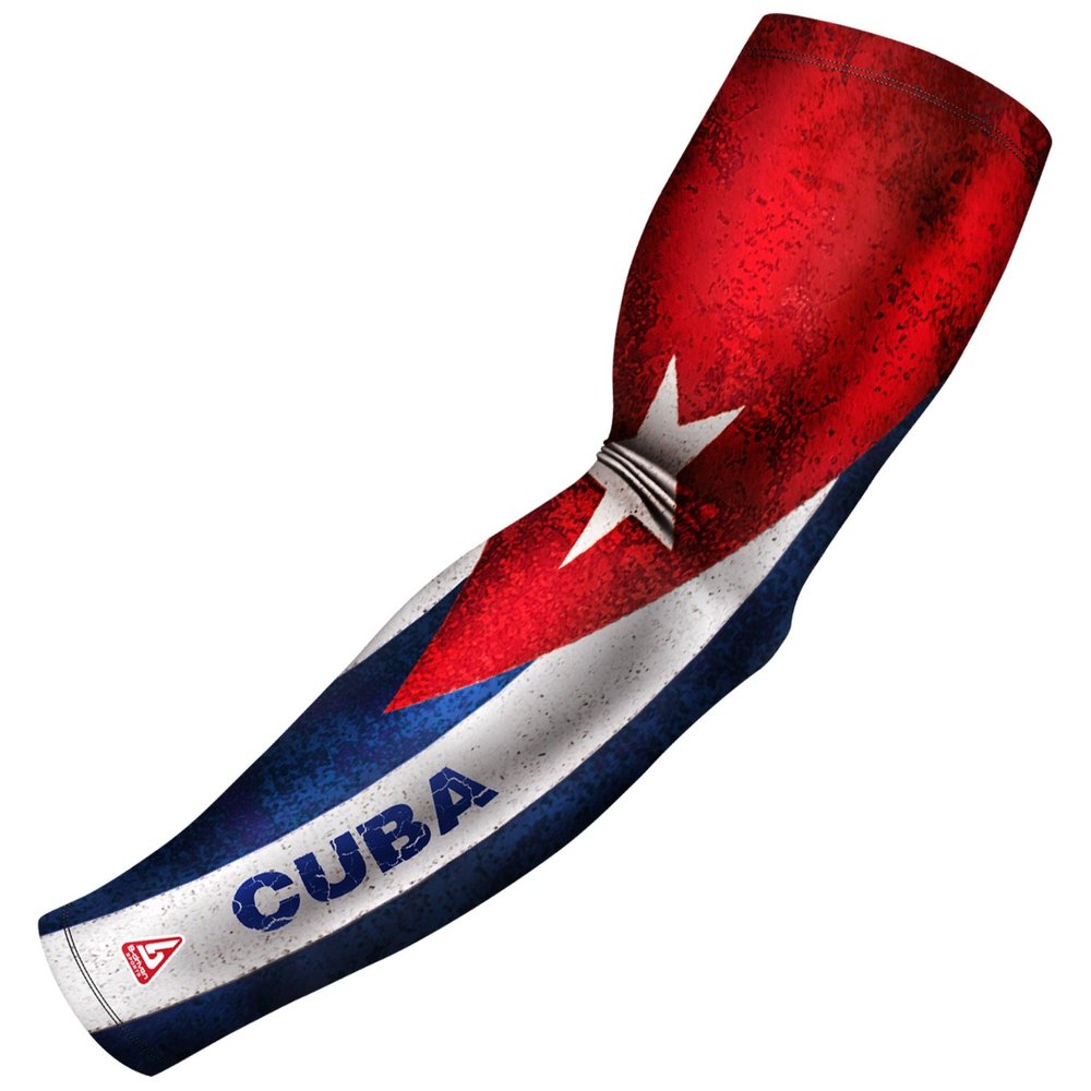 B-Driven Premium Pro-Fit Sports Compression Arm Sleeve (Single) Patriotic Designs Baseball Arm Sleeves - Men Women Youth
