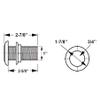 Amarine-made Straight Thru-Hull Valve Fitting Fully Threaded Stainless Steel 316 Boat Thru Hull for 3/4-Inch Interior Diameter Hose Thru Drain Boat Hose view 3