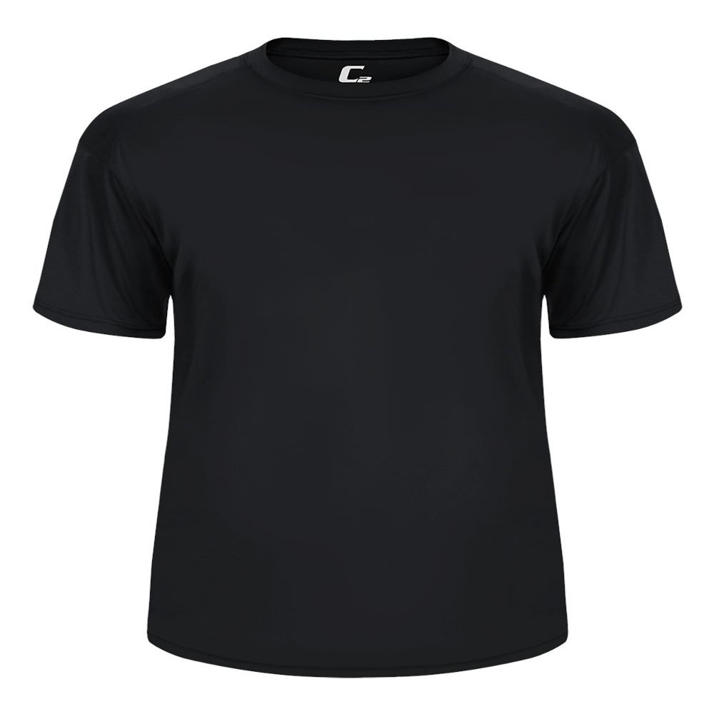 Badger Sport C2 Black Youth Medium Short Sleeve Wicking Tee