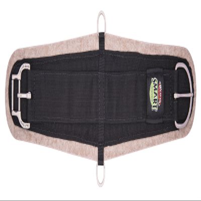 Weaver Leather Wool Blend Felt Lined Roper Smart Cinch, Black, 32"