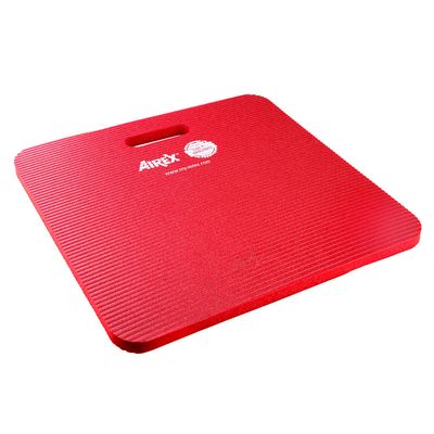 AIREX Premium Seat and Knee Cushion -Versatile Comfortable Knee or Seat Pad for Yoga, Pilates, Exercising, Gardening, Seating, Work, and More, 16" x 16", Red