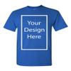 Add Your Own and Text Design Custom Personalized Adult T-Shirt Tee (XXX Large, Royal Blue) view 1