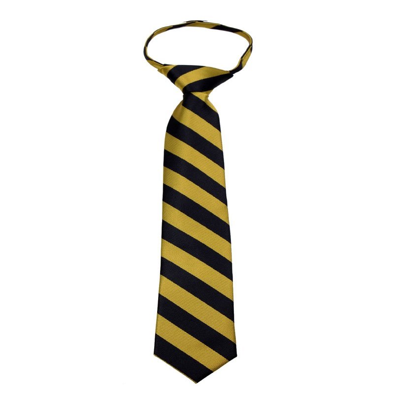 BUYYOURTIES B-ZIP-JCS-ADF-1-6 - Boys Zipper Repp Stripe College Printed Necktie Ties