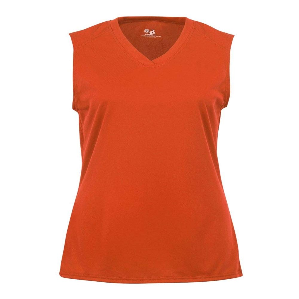 Badger Sport Burnt Orange Girls Medium Girls Sleeveless Wicking
