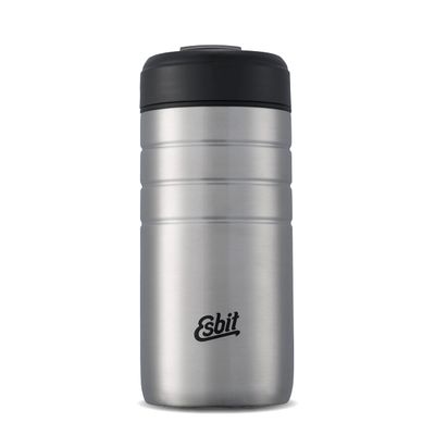 Esbit ESMGF450TLS Outdoor Camping Thermal Mug Majoris Thermo Mug with Flip Top Lid, Silver, 15.2 fl oz (450 ml)
