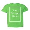 Add Your Own and Text Design Custom Personalized Adult T-Shirt Tee (XXXXX Large, Lime) view 1