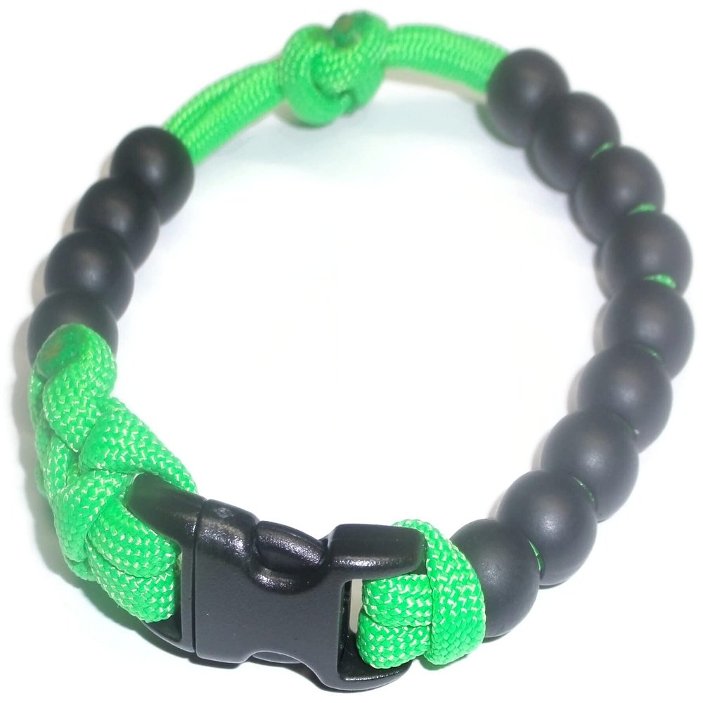 RedVex Ranger Pace Counter Bead Bracelet Choose your color and size - Customization Available (Lime Green, 9.5 inch)