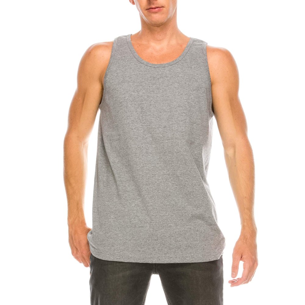 PRO 5 Mens Tank Top, X-Large, Heather Grey