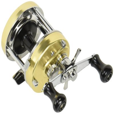 AbuGarcia Ambassadeur 5500CS Champagne Gold Right Wound Double Handle Bass Rigging Catfish Topwater Round Reel