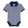 Creative Knitwear College Baby Striped Polo Bodysuit - UConn Huskies Connecticut Logo, Navy/White, for Boys & Girls, 0-3 Months view 1
