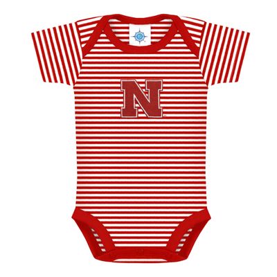 Creative Knitwear University of Nebraska Cornhuskers Striped Baby Bodysuit