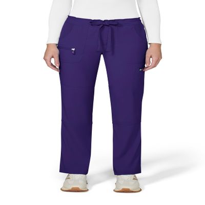 KOI Lite Peace Women's 6-Pocket Stretch Scrub Pants Grape Small