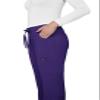 KOI Lite Peace Women's 6-Pocket Stretch Scrub Pants Grape Small view 4