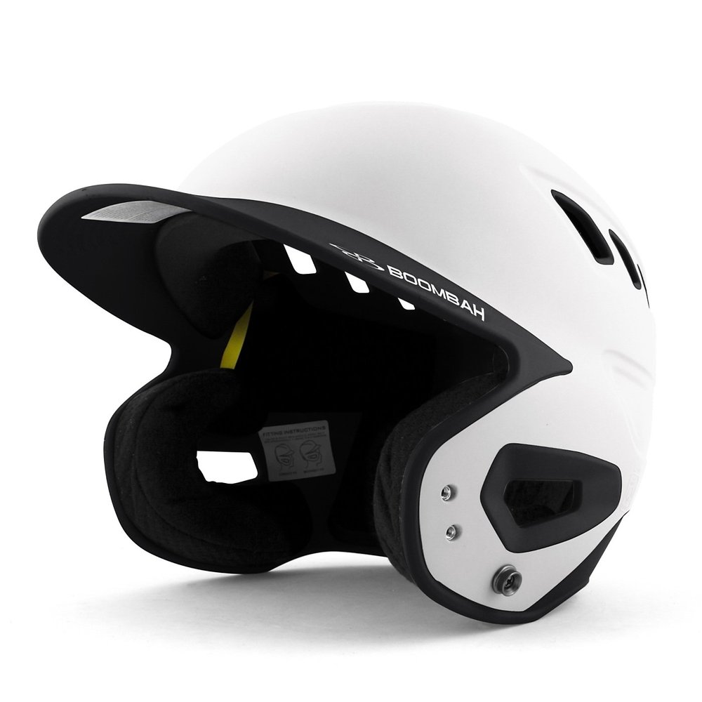 Boombah DEFCON Batting Helmet White/Black - Size Senior 7" - 7 3/4"