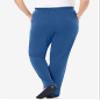 Woman Within Plus Size 7-Day Knit Straight Leg Pant Stretch Elastic Waist (Petite & Tall Available) - 4X, Royal Navy view 2