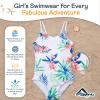 Kanu Surf Girls' Daisy Beach Sport 1-Piece Swimsuit, Suzie Navy Dot, 8 view 4