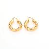 24K Gold Twist Round Hoop Earring African Ethiopian Jewelry Women Earring view 1