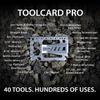 Toolcard Pro with Money Clip - 40 in 1 Credit Card Multitool Card - Sleek Minimalist Stainless Steel Wallet Card and Money Clip by Lever Gear (1, Silver) view 2