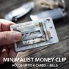 Toolcard Pro with Money Clip - 40 in 1 Credit Card Multitool Card - Sleek Minimalist Stainless Steel Wallet Card and Money Clip by Lever Gear (1, Silver) view 3