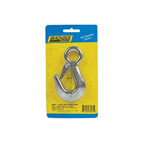 Seachoice Winch Hook Zinc Plated Steel 3-7/8 In. L, 5/8 In. 7000 Lbs.