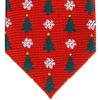 Retreez Classy Christmas Tree and Snowflakes Woven Microfiber Pre-tied Boy's Tie - Red - 24 months - 4 years view 2
