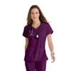 Greys Anatomy by Barco Classic Cora Scrub Top for Women  Wine, 4-Pocket Crossover V-Neck Scrub Shirt with Natural Stretch, Soil Release Fabric, and Super-Soft Finish  2XL, Regular Fit view 1