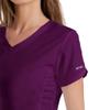 Greys Anatomy by Barco Classic Cora Scrub Top for Women  Wine, 4-Pocket Crossover V-Neck Scrub Shirt with Natural Stretch, Soil Release Fabric, and Super-Soft Finish  2XL, Regular Fit view 2