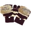 LerBen Women Winter Gloves Wool Fingerless Texting Gloves with Mitten Cover view 1
