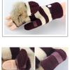 LerBen Women Winter Gloves Wool Fingerless Texting Gloves with Mitten Cover view 2
