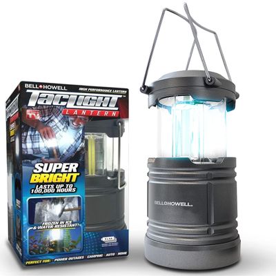Bell+Howell Taclight COB LED Camping Lantern - Super Bright, Compact, and Weatherproof Emergency Light for Hurricane, Storms, Outages - Collapsible, Long-Lasting Survival Lantern Seen on TV