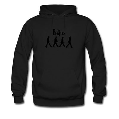2016 New Arrival The Beatles Logo for Men Long Sleeves Hoodies Medium Black