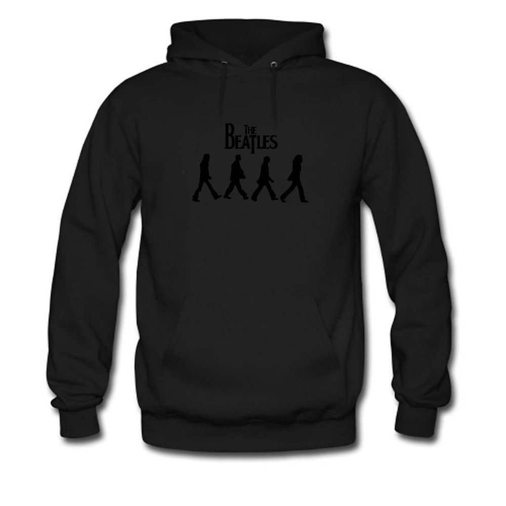 2016 New Arrival The Beatles Logo for Men Long Sleeves Hoodies Medium Black