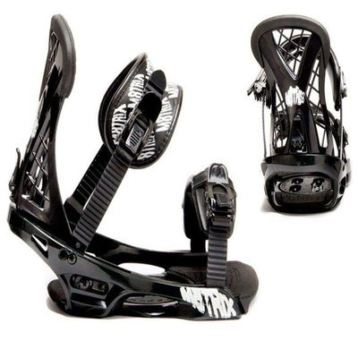 Whitewoods Matrix PH711 All Mountain Snowboard Bindings - Black, Fits Most Men's Boots 10-13 (Large)