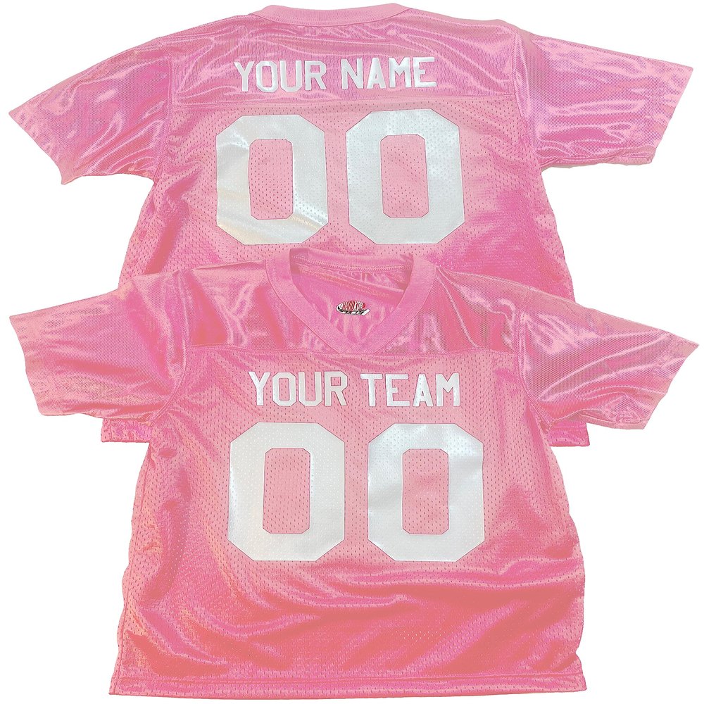Custom Football Jersey for Men You Design Online in Adult 2X-Large in Pink