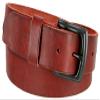 Men's Genuine Full Grain Leather Casual Jeans Belt 1-1/2" = 38mm (42, Burgundy) view 1