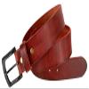 Men's Genuine Full Grain Leather Casual Jeans Belt 1-1/2" = 38mm (42, Burgundy) view 4