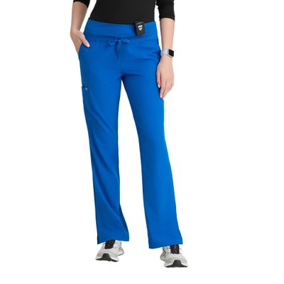 BARCO One Stride Classic Fit Scrub Pant for Women New Royal, 5-Pocket Mid-Rise Pants w/ 360 Spandex Stretch, Moisture Wicking, Anti-Static and Quick-Shed 4XL, Regular Fit