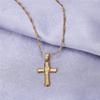 24K Gold Classical Catholic Church Jesus Cross Necklace Religion Crucifix Pendant Jewelry view 4