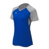 Mizuno Women's Techno VI Short Sleeve Volleyball Jersey, Royal/Silver, Medium view 1