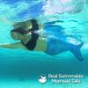 Fin Fun Mermaidens - Mermaid Tails for Swimming for Women, Teens and Adults with Monofin, Large, Tidal Teal view 2